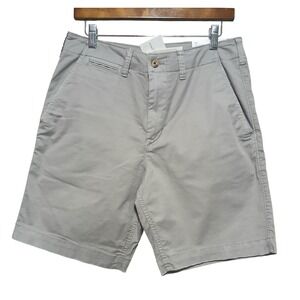 American Eagle Mens Lived-In Khaki Shorts Flex Grey At The Knee Size 31 NWT